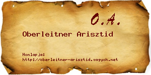 Oberleitner Arisztid névjegykártya